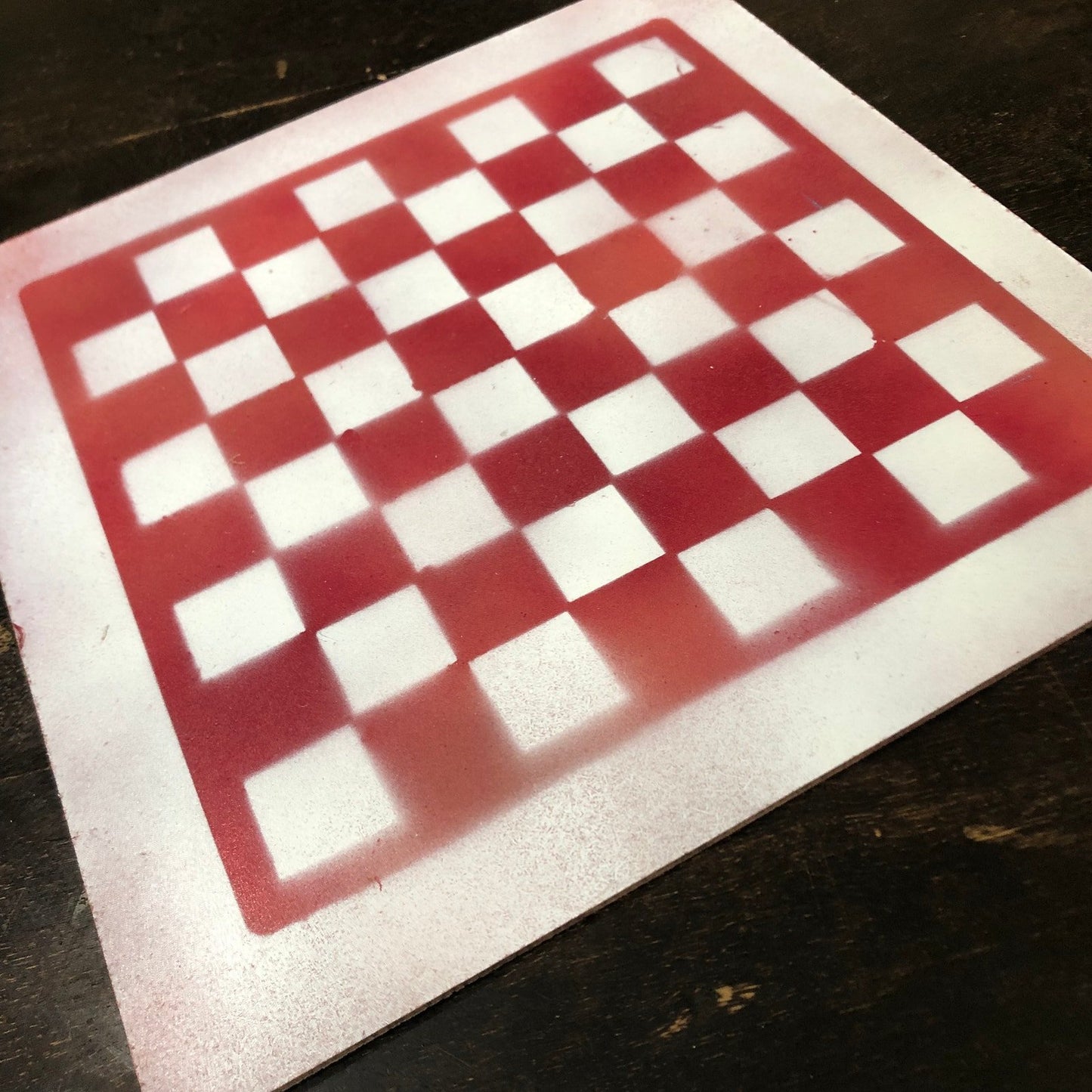 Painted Chess Set - Simplistic Red (Resin Pieces)