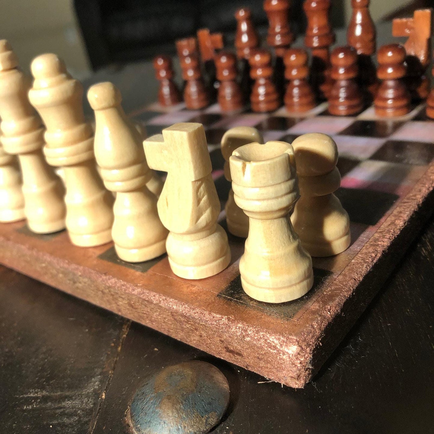 Scrapbook Chess Set - Faded Bronze