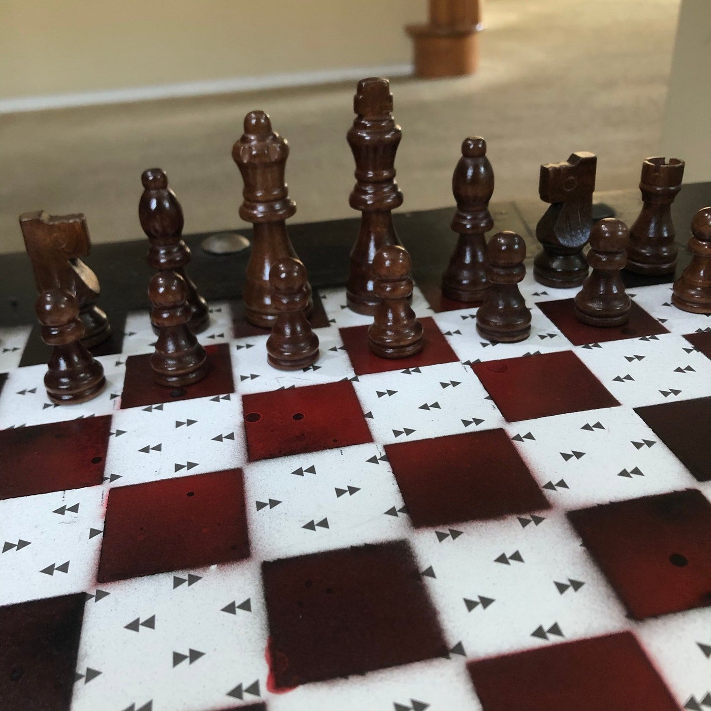 Scrapbook Chess Set - Arrow Red