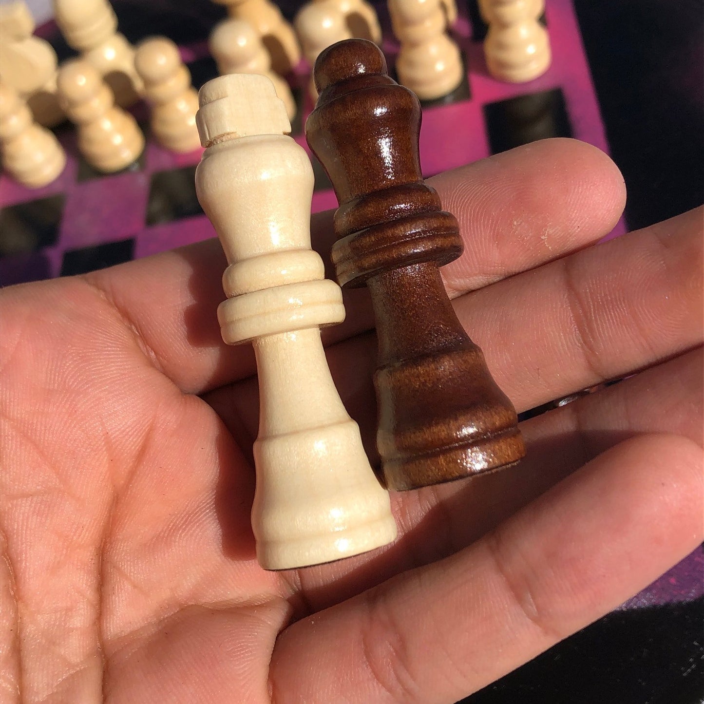 Vinyl Chess Set - Hot Pink