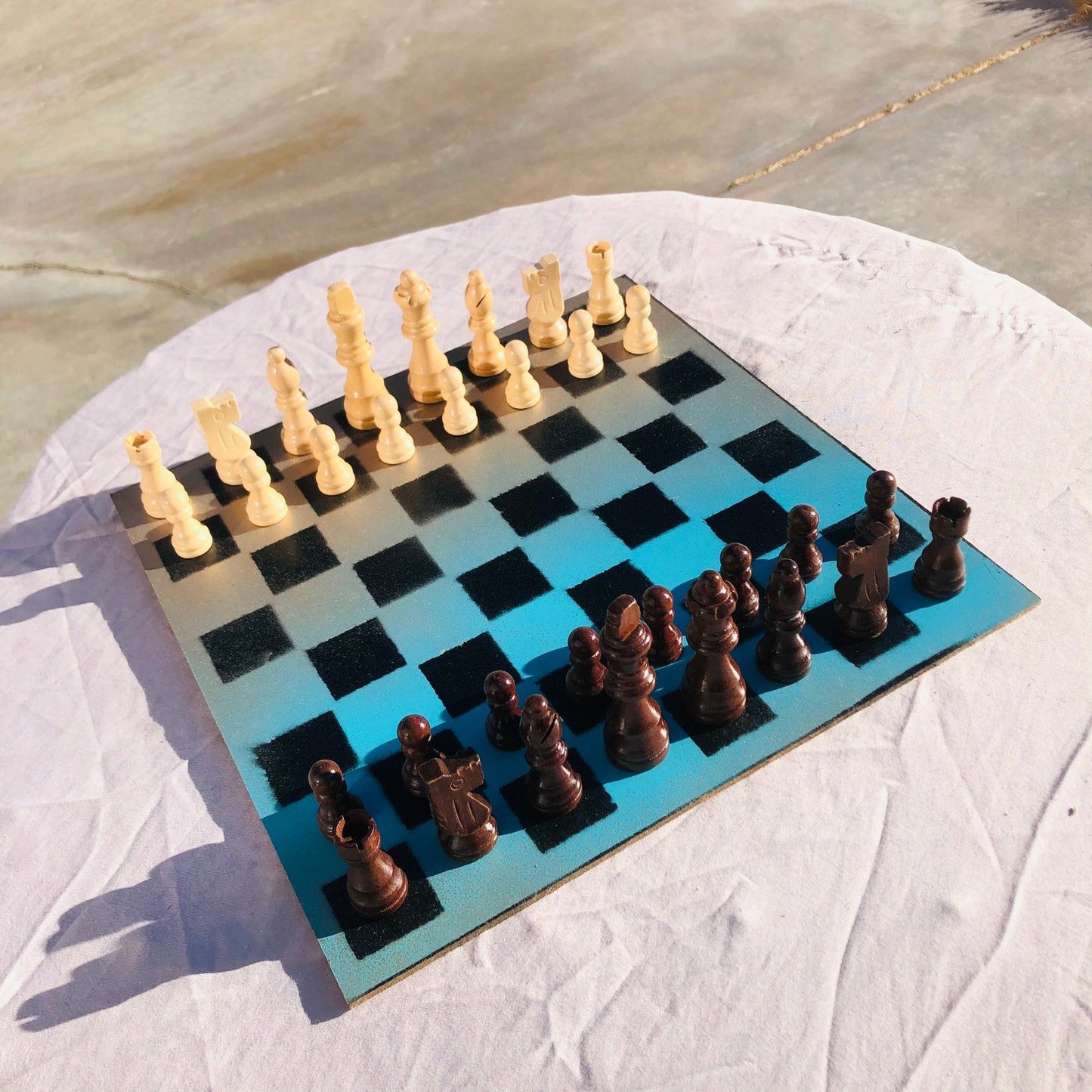 Chess Set - Blue Fade