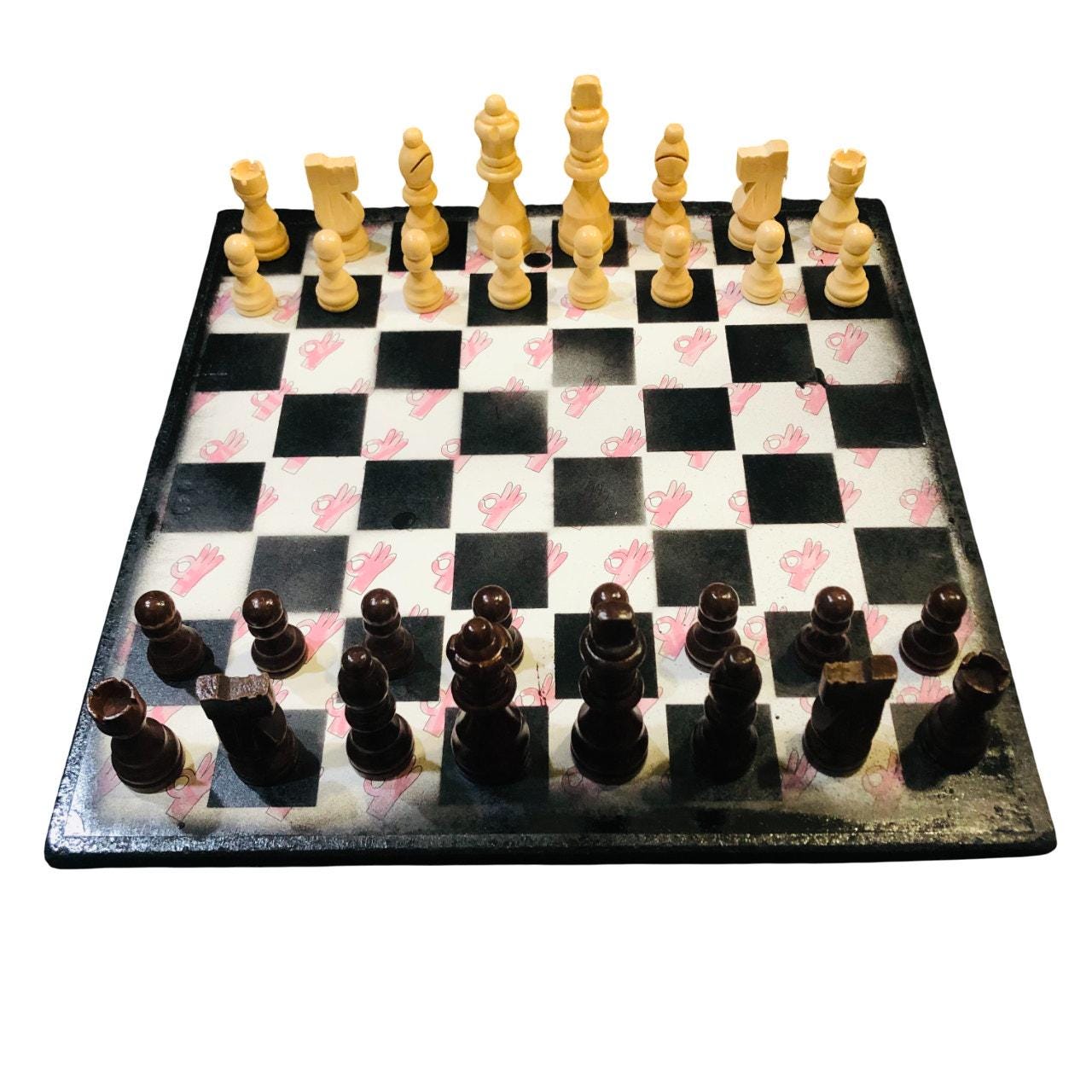 Scrapbook Chess Set - Pink Okay