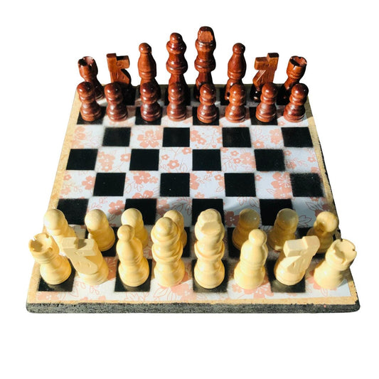 Scrapbook Chess Set - Peach Flower