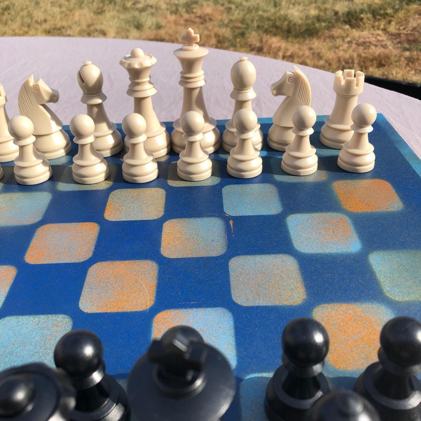 Large Chess Set - Blue Mango