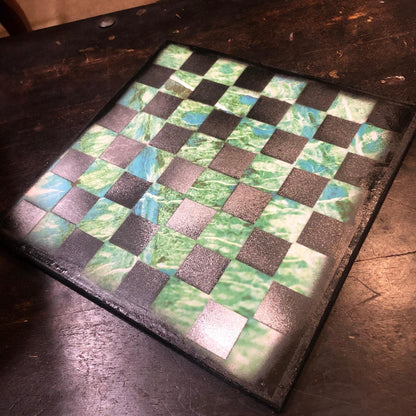 Scrapbook Chess Set - Green Crystal