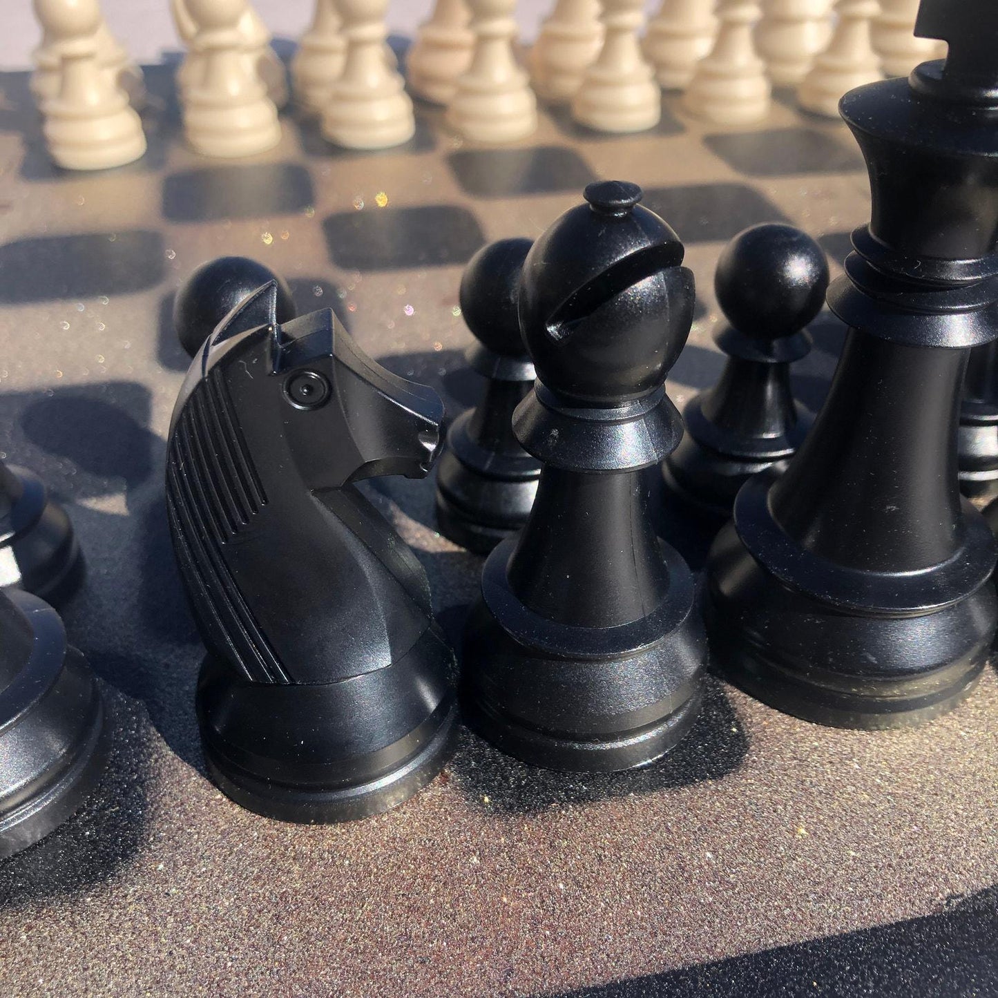 Large Chess Set - Black & Gold