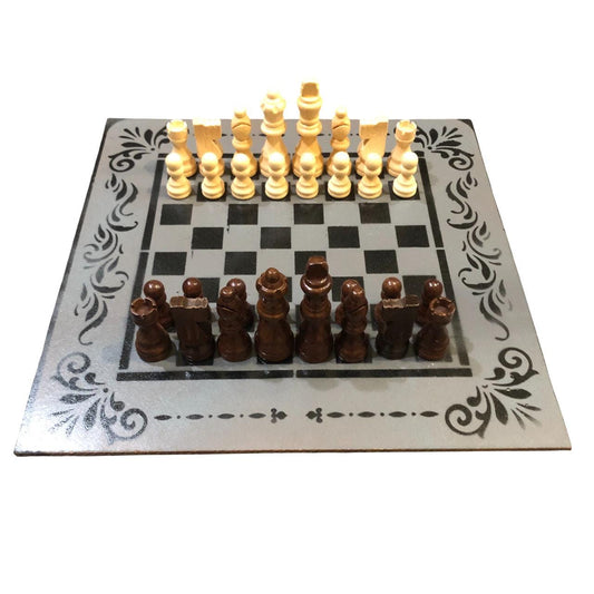 Chess Set - Simple Gray & Black