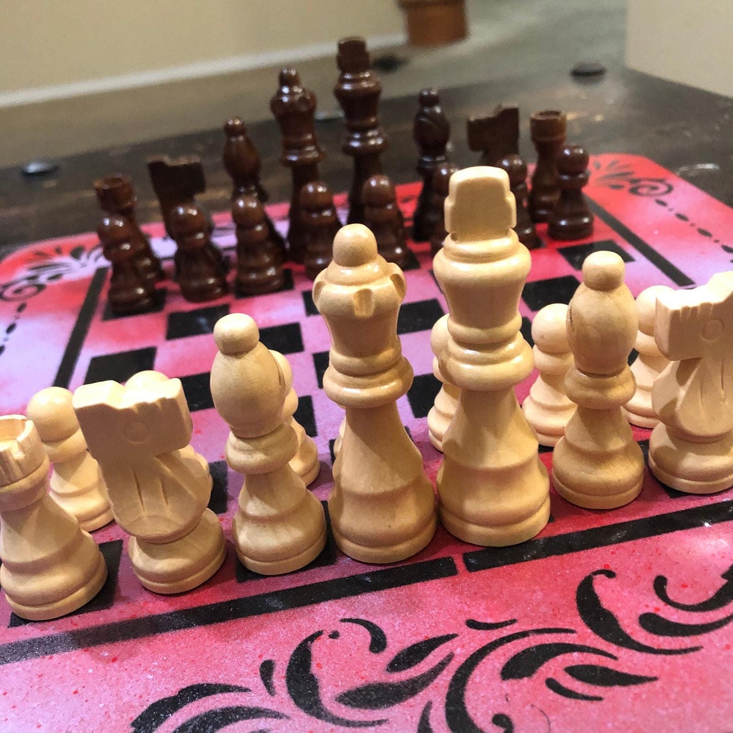 Chess Set - Purple Red Mix