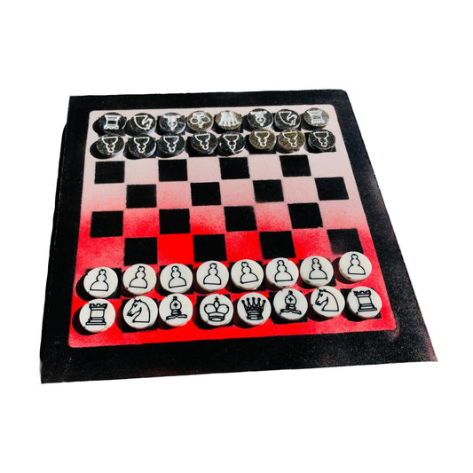 Chess Set - Racing Red