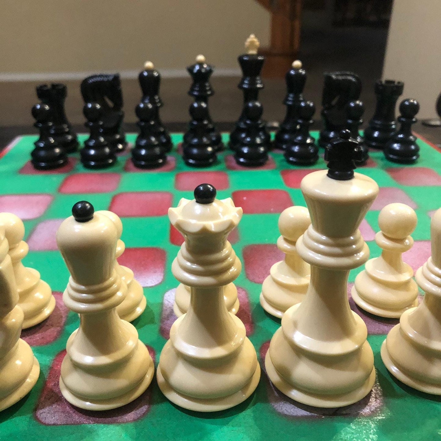 Large Chess Set - Christmas Green