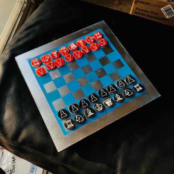 Chess Set - Blue Silverado