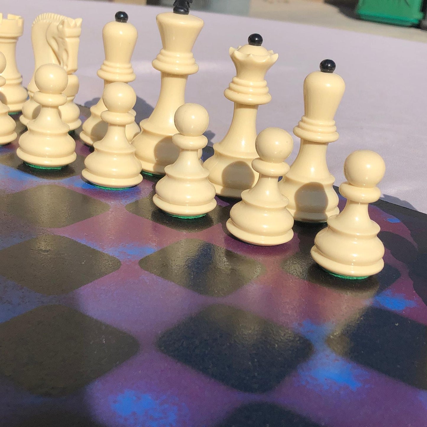 Large Chess Set - Blue & Purple