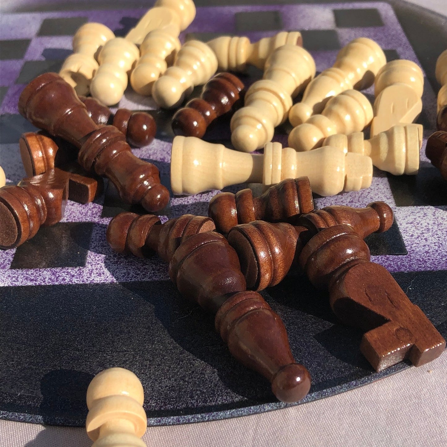 Vinyl Chess Set - Purple Snow