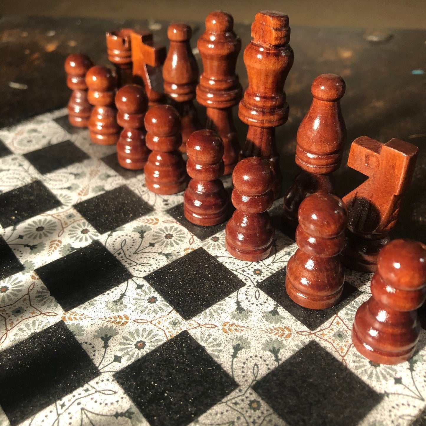 Scrapbook Chess Set - Vintage Style