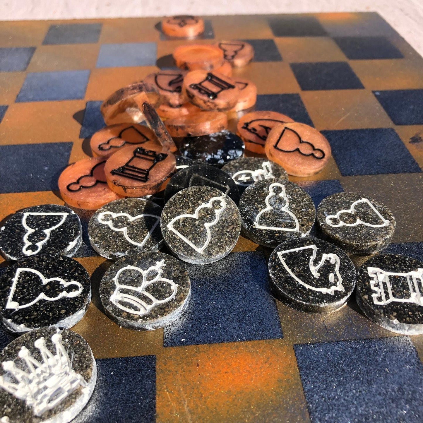 Chess Set - Offset Orange