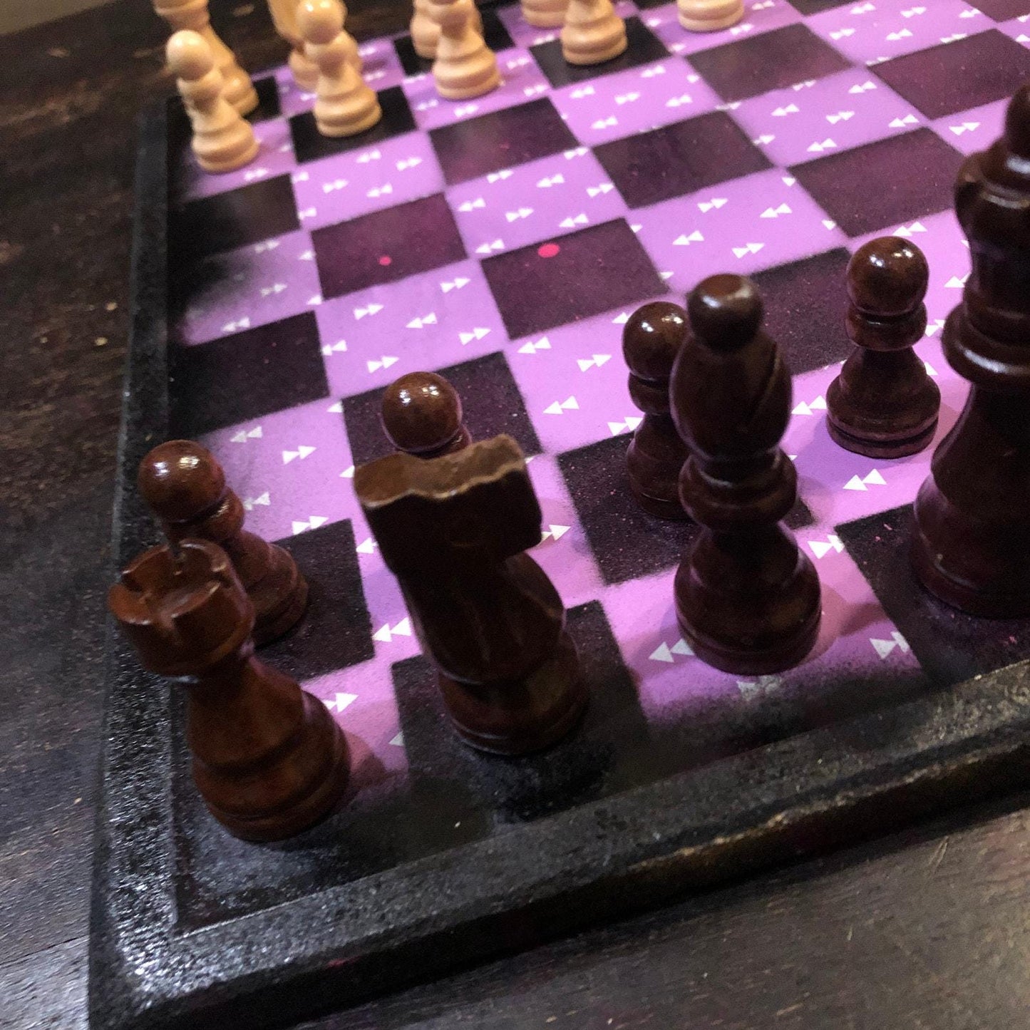 Scrapbook Chess Set - Purple Arrow