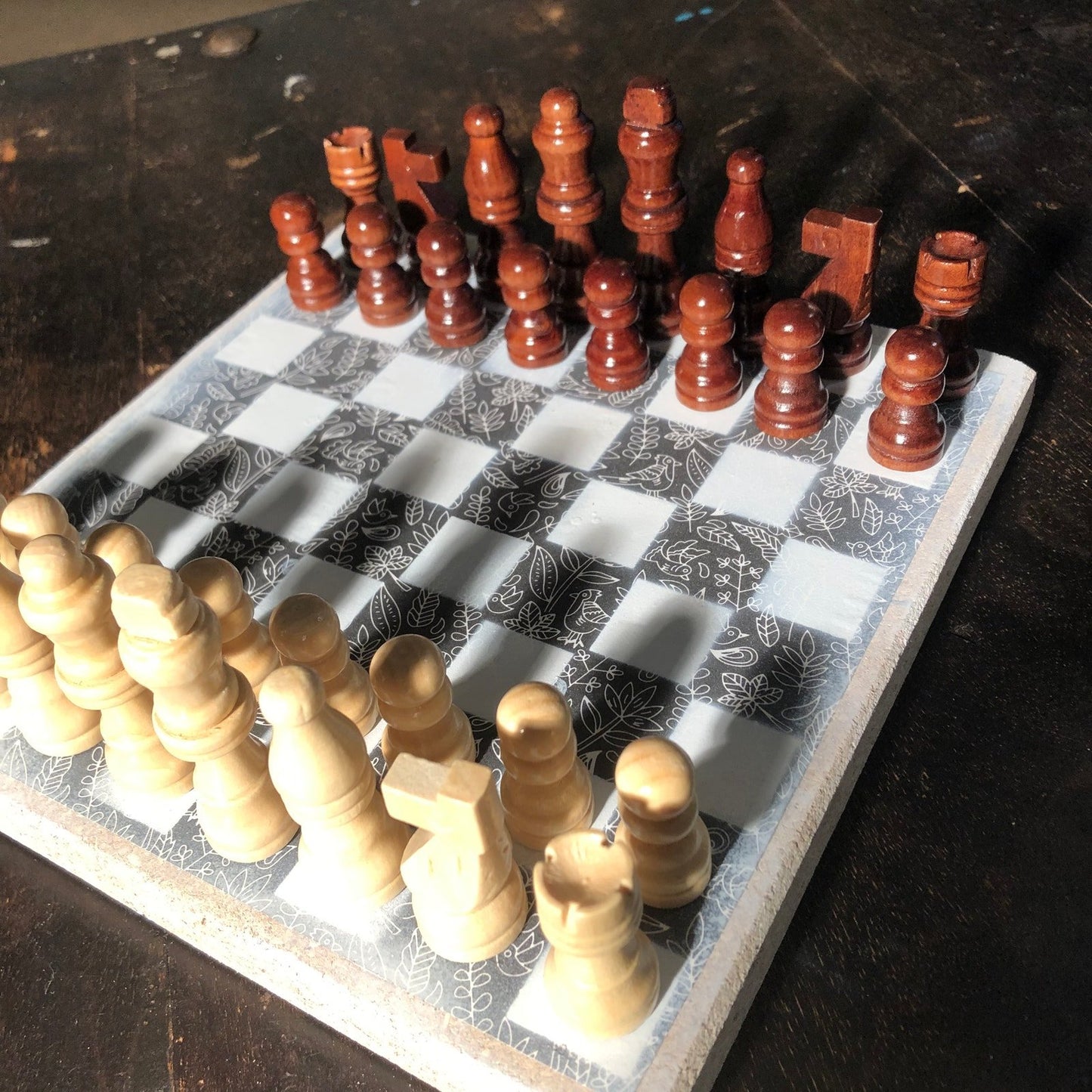 Scrapbook Chess Set - White & Black