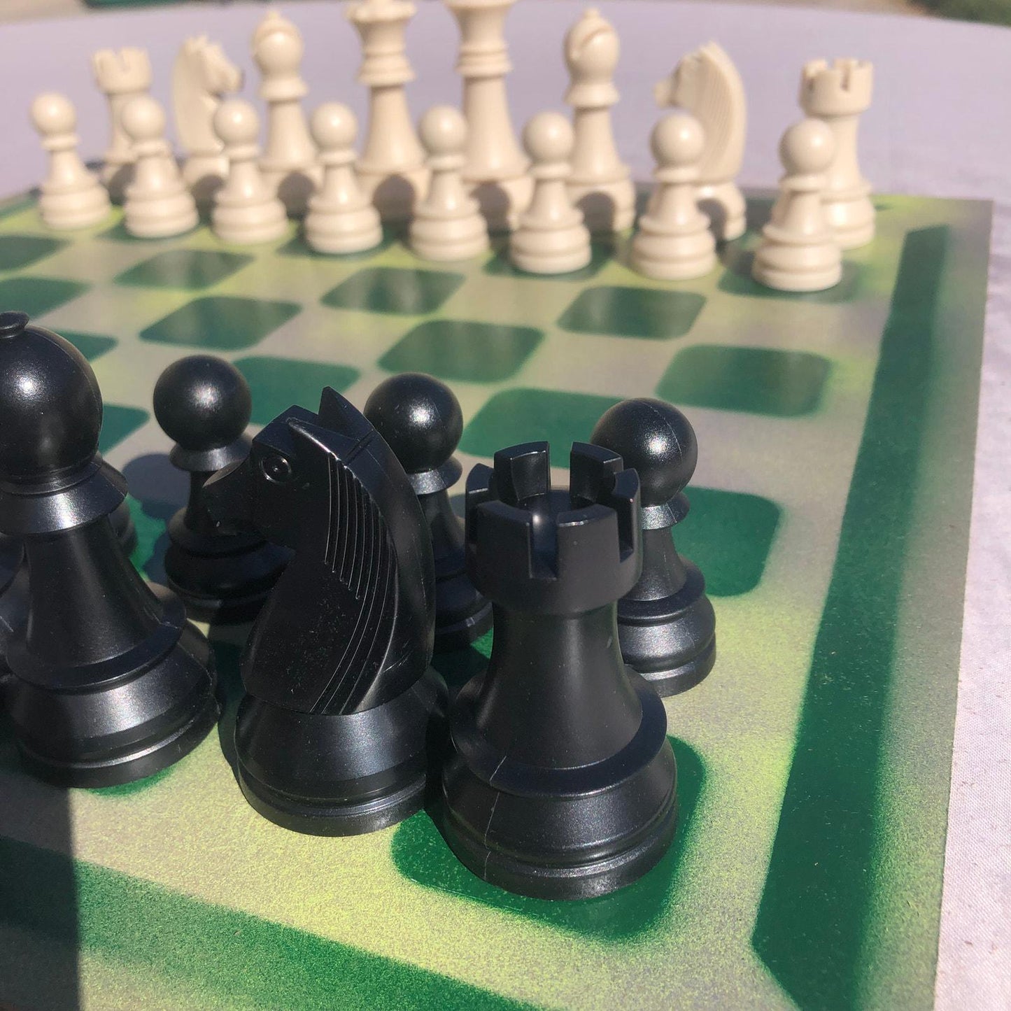 Large Chess Set - Green Field