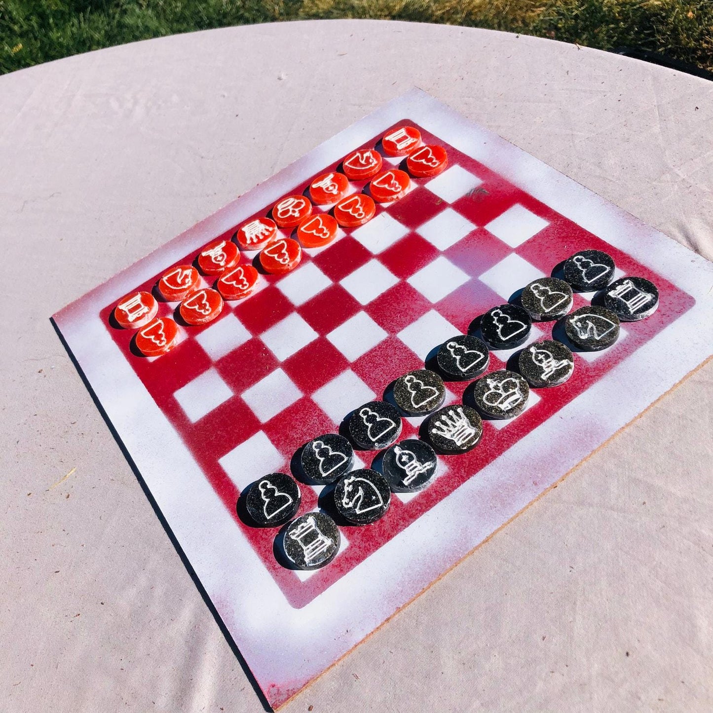 Chess Set - Red & White Edition