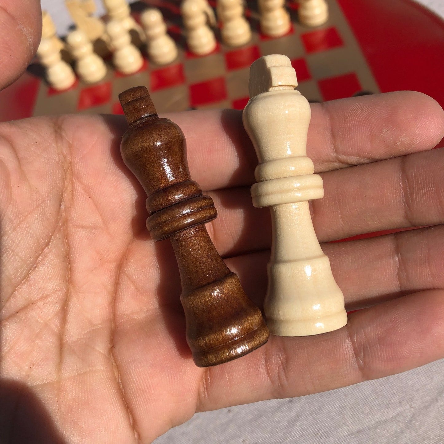 Vinyl Chess Set - Roman Red