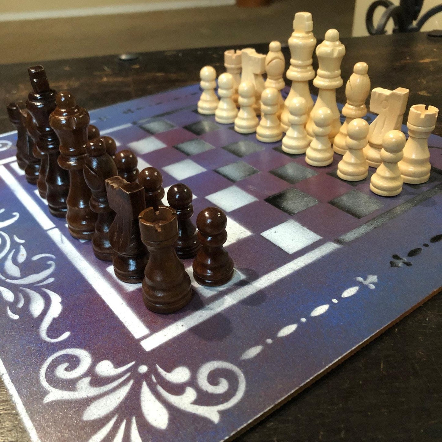 Chess Set - Blue Violet Mix