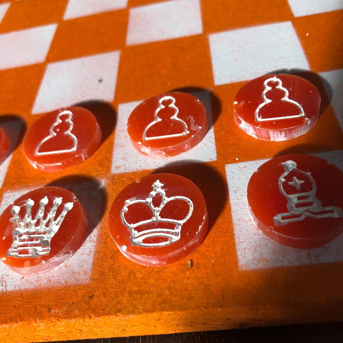 Chess Set - Vibrant Orange