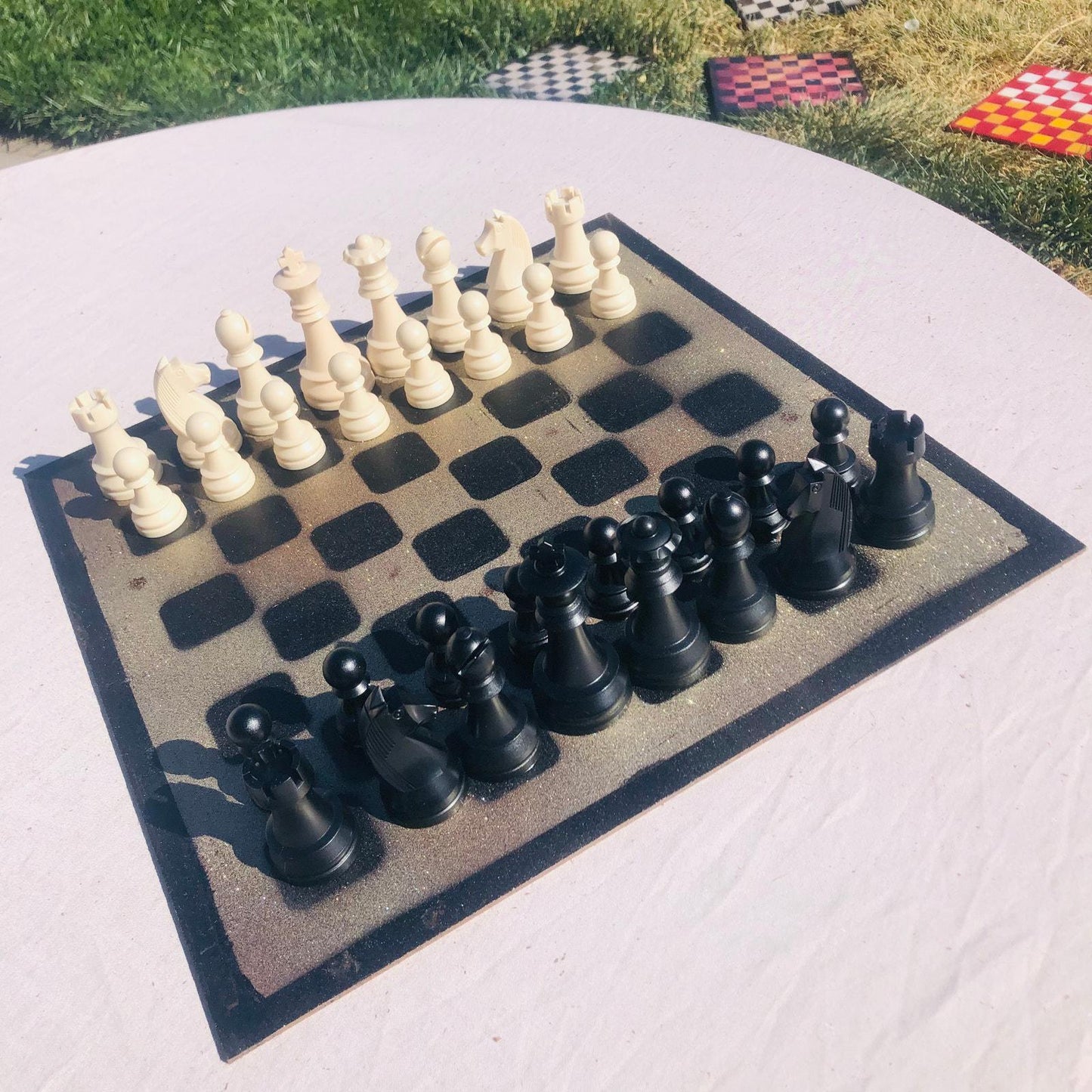 Large Chess Set - Black & Gold