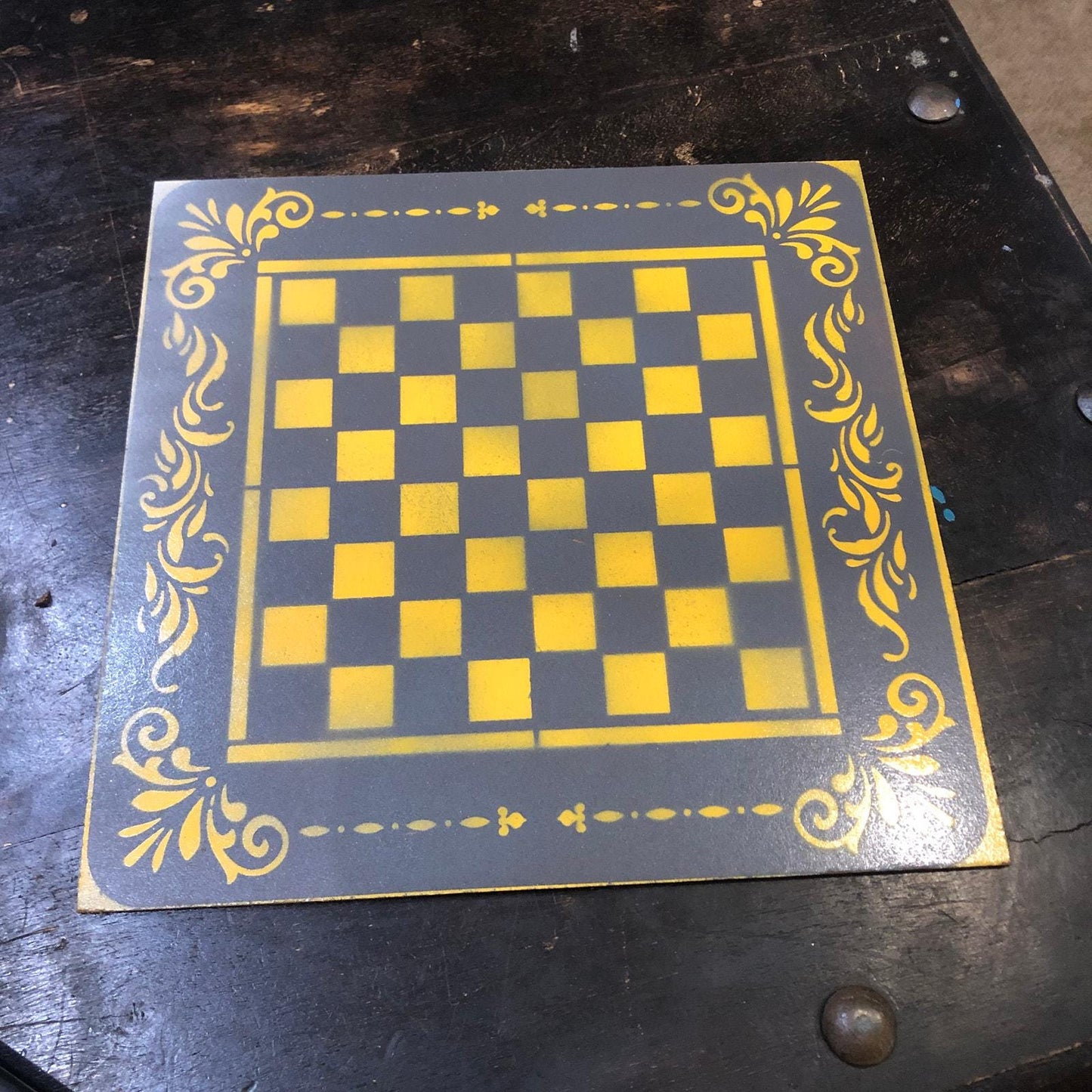 Chess Set - Gray & Yellow