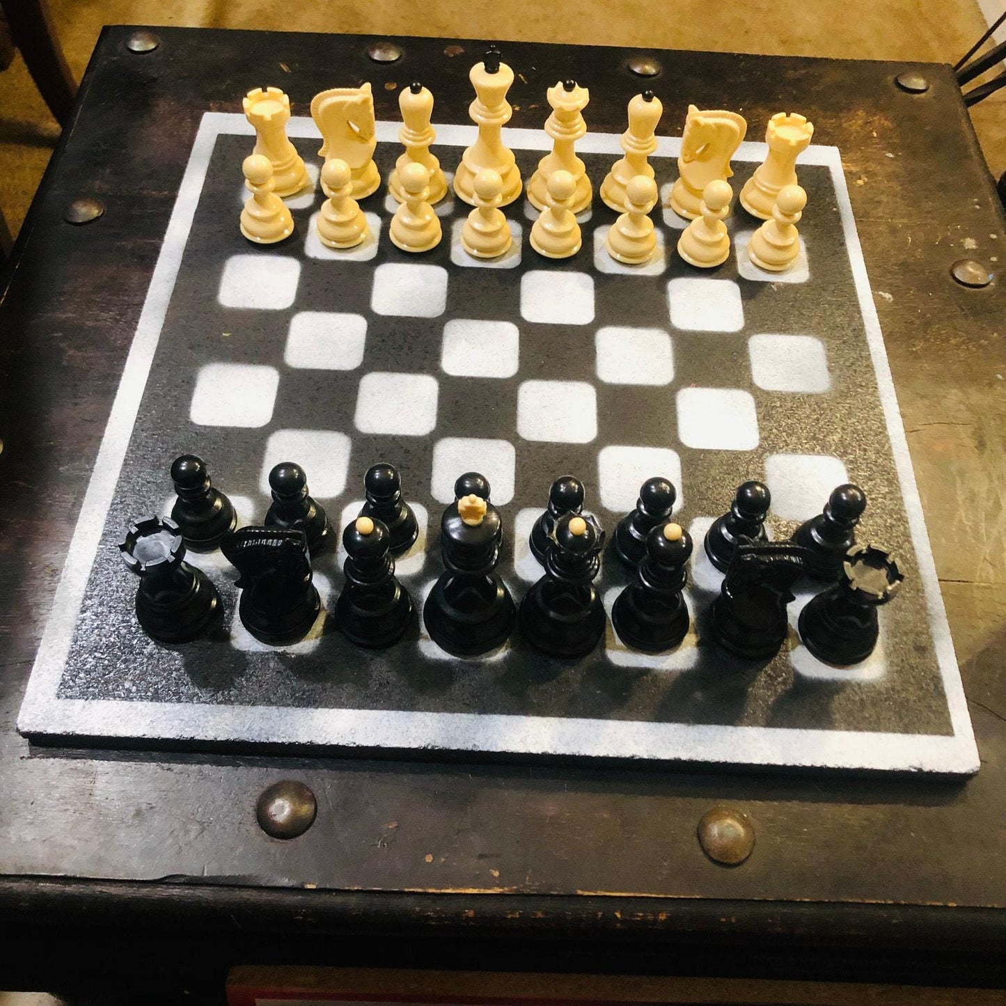 Large Chess Set - Black & White