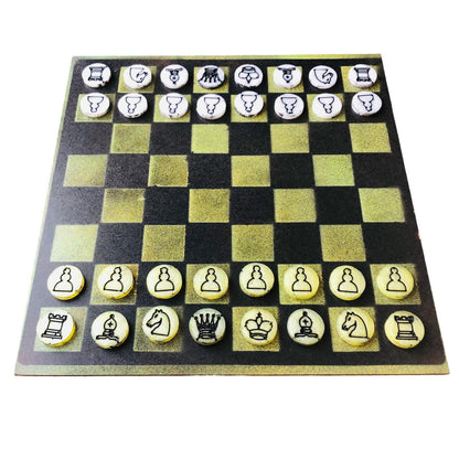 Chess Set - Sheen Green Black