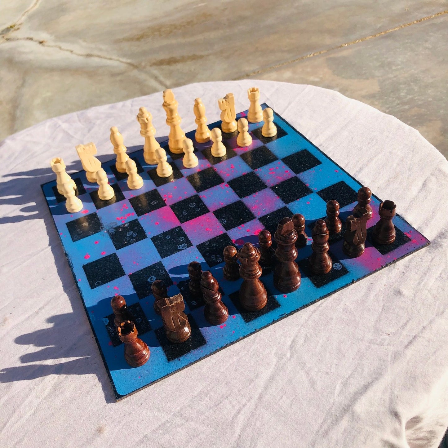 Chess Set - Purple & Blue