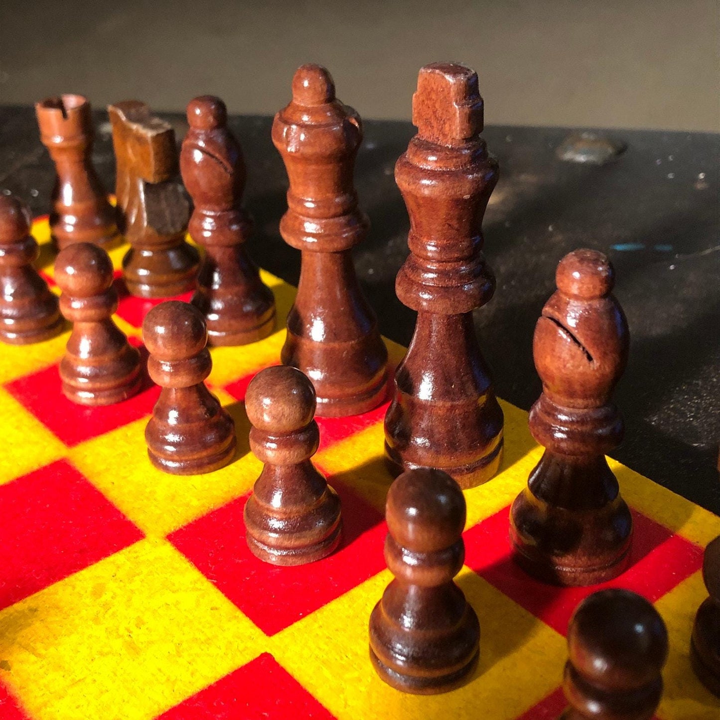 Chess Set - Vibrant Yellow Red