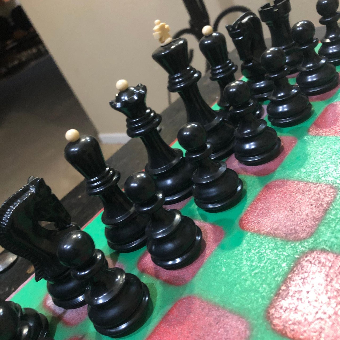 Large Chess Set - Christmas Green