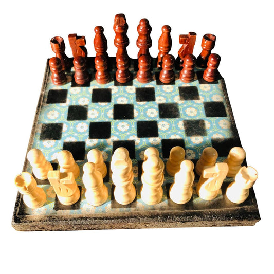 Scrapbook Chess Set - Emerald Flower