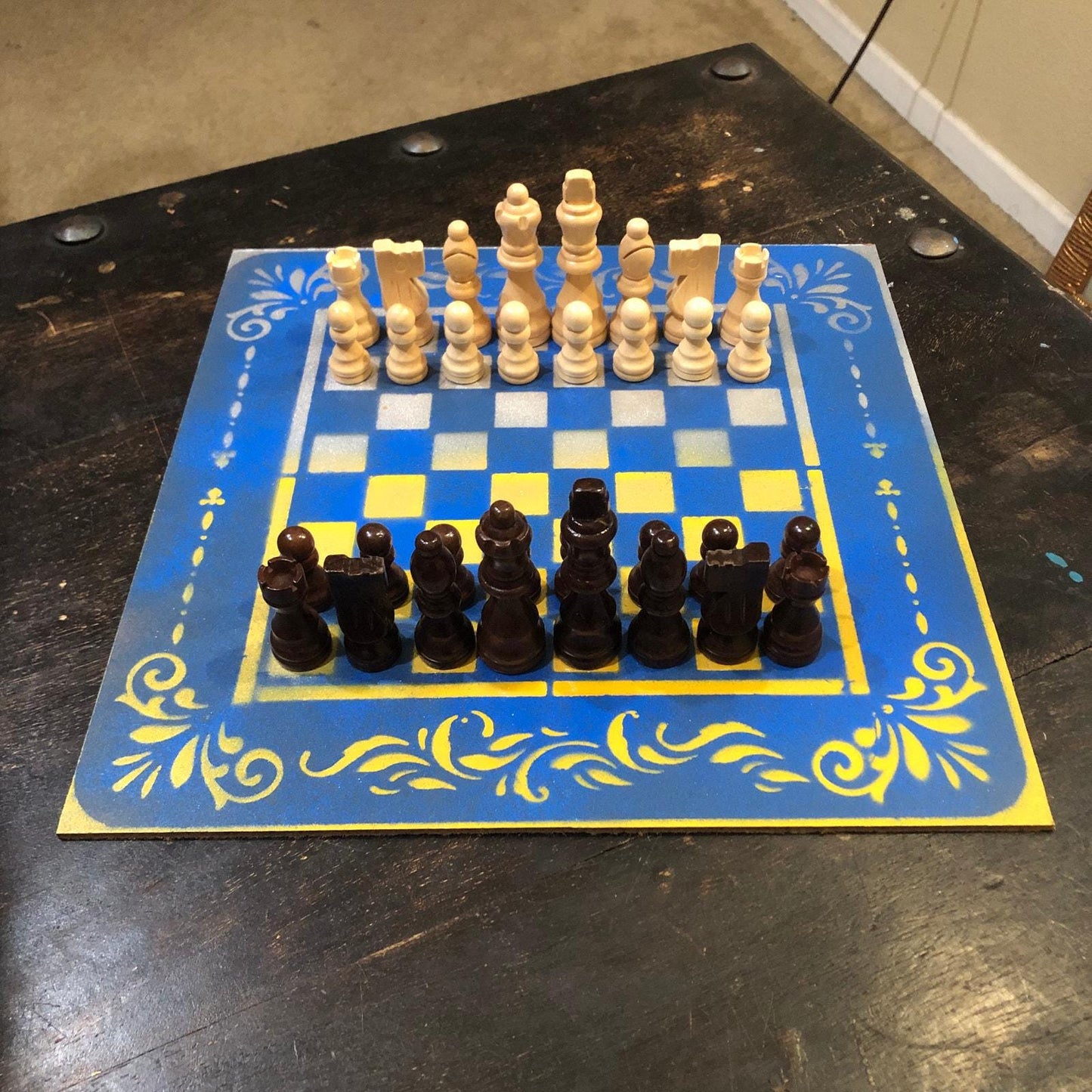 Chess Set - UCLA Blue & Yellow Colors