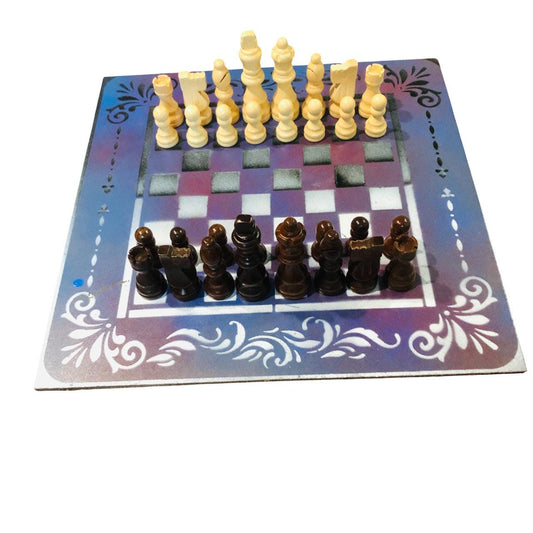 Chess Set - Blue Violet Mix