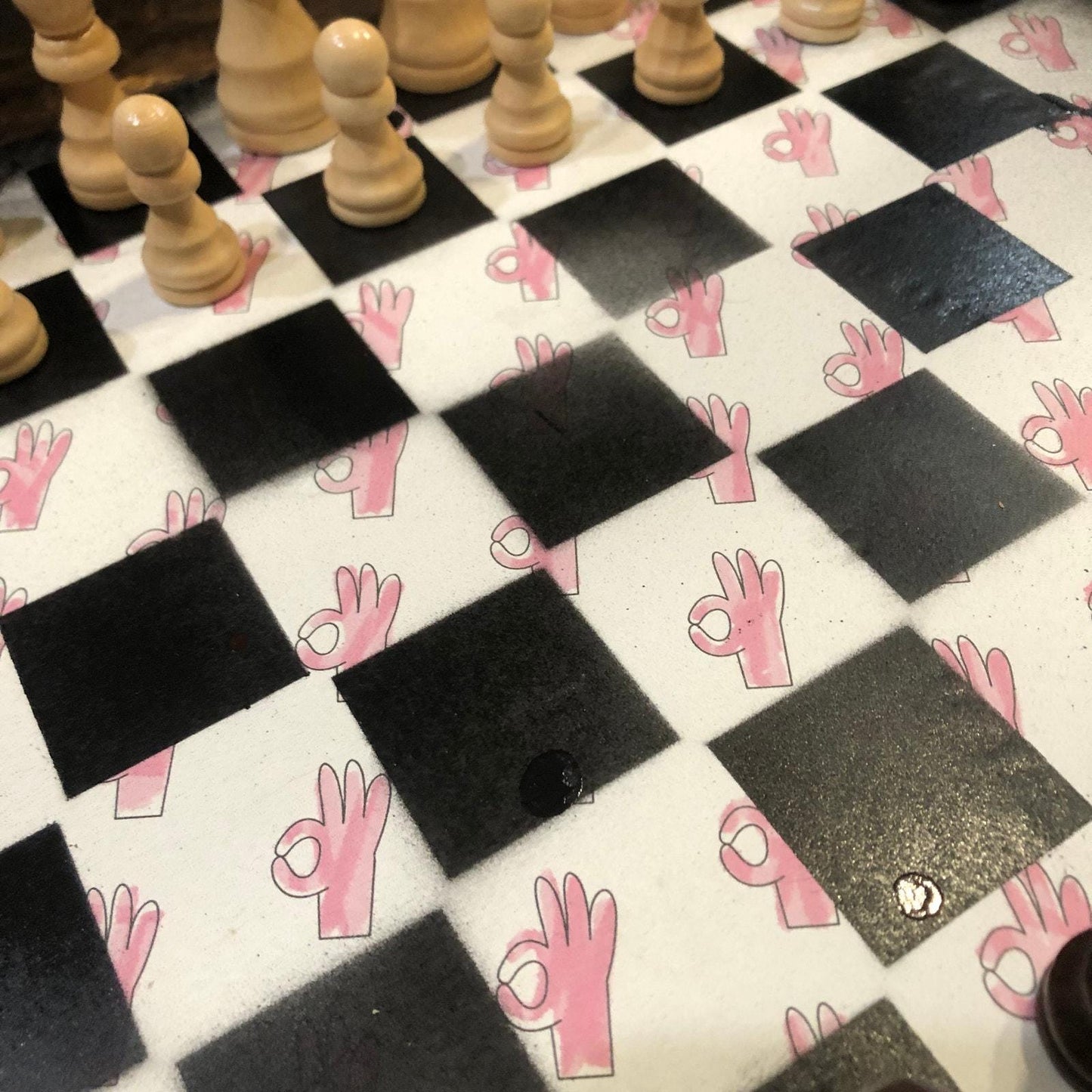 Scrapbook Chess Set - Pink Okay