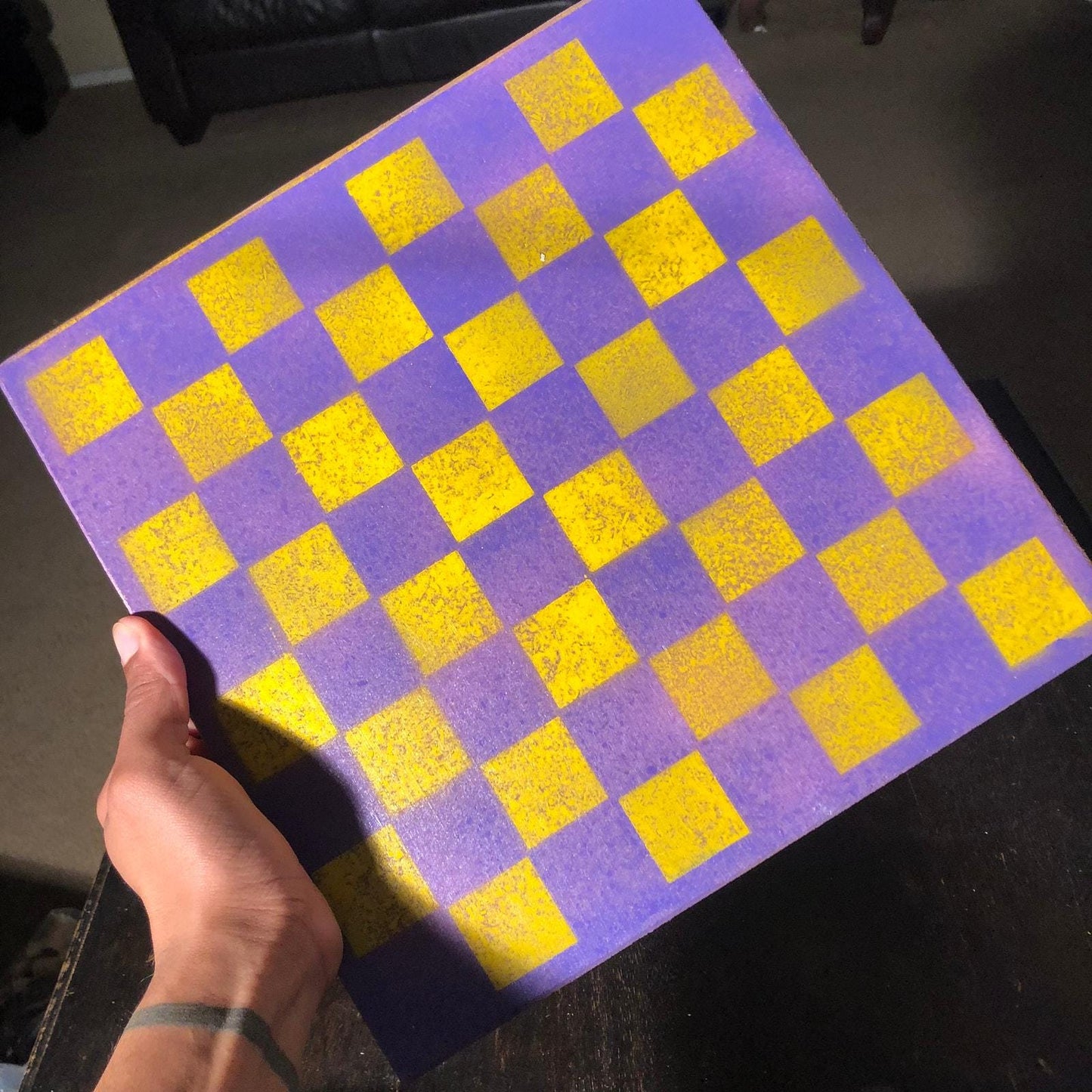 Chess Set - Purple & Yellow