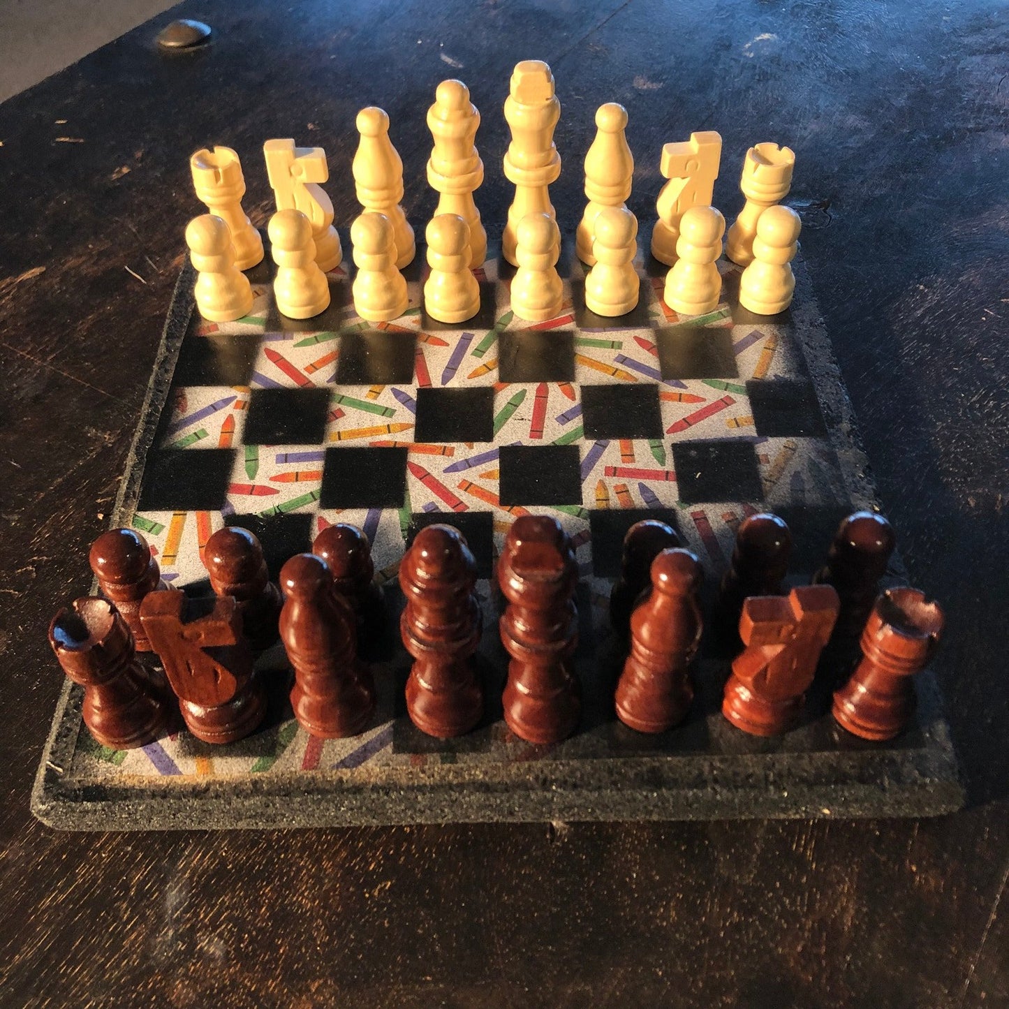 Scrapbook Chess Set - Crayons Edition