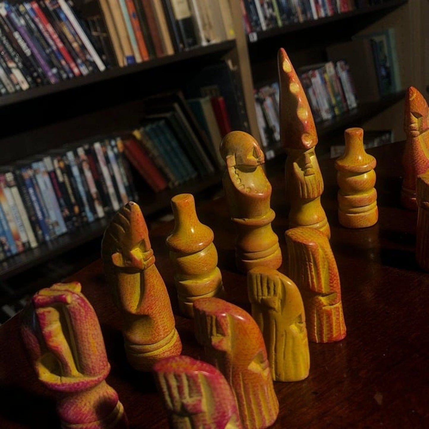 African Vintage Chess Set - Large Kenyan Chess Board