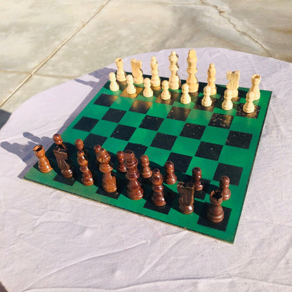 Chess Set - Greenish Gold