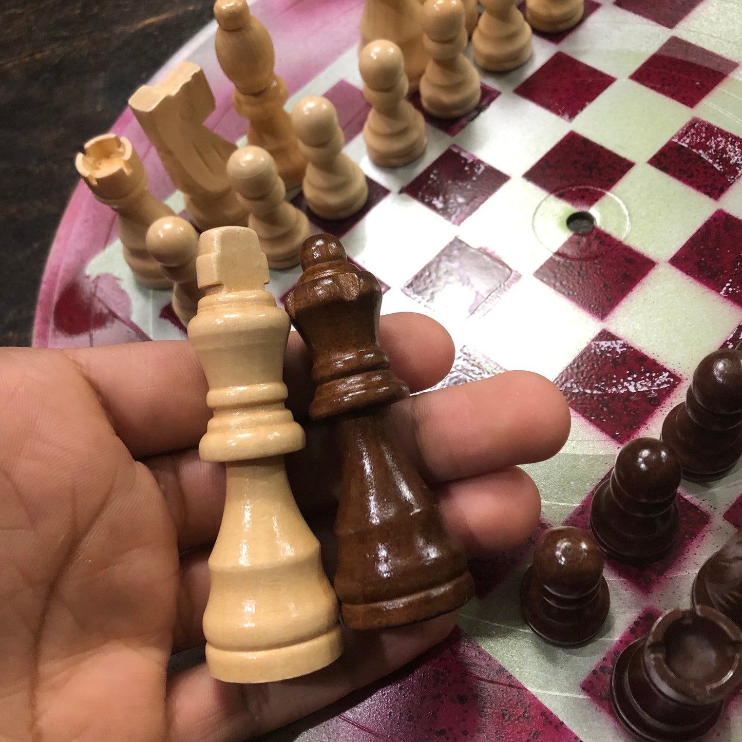 Vinyl Chess Set - Violet Mix