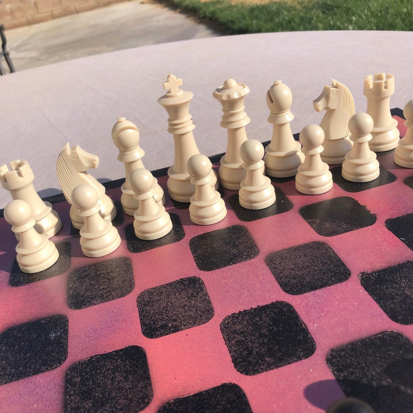 Large Chess Set - Rose Pink