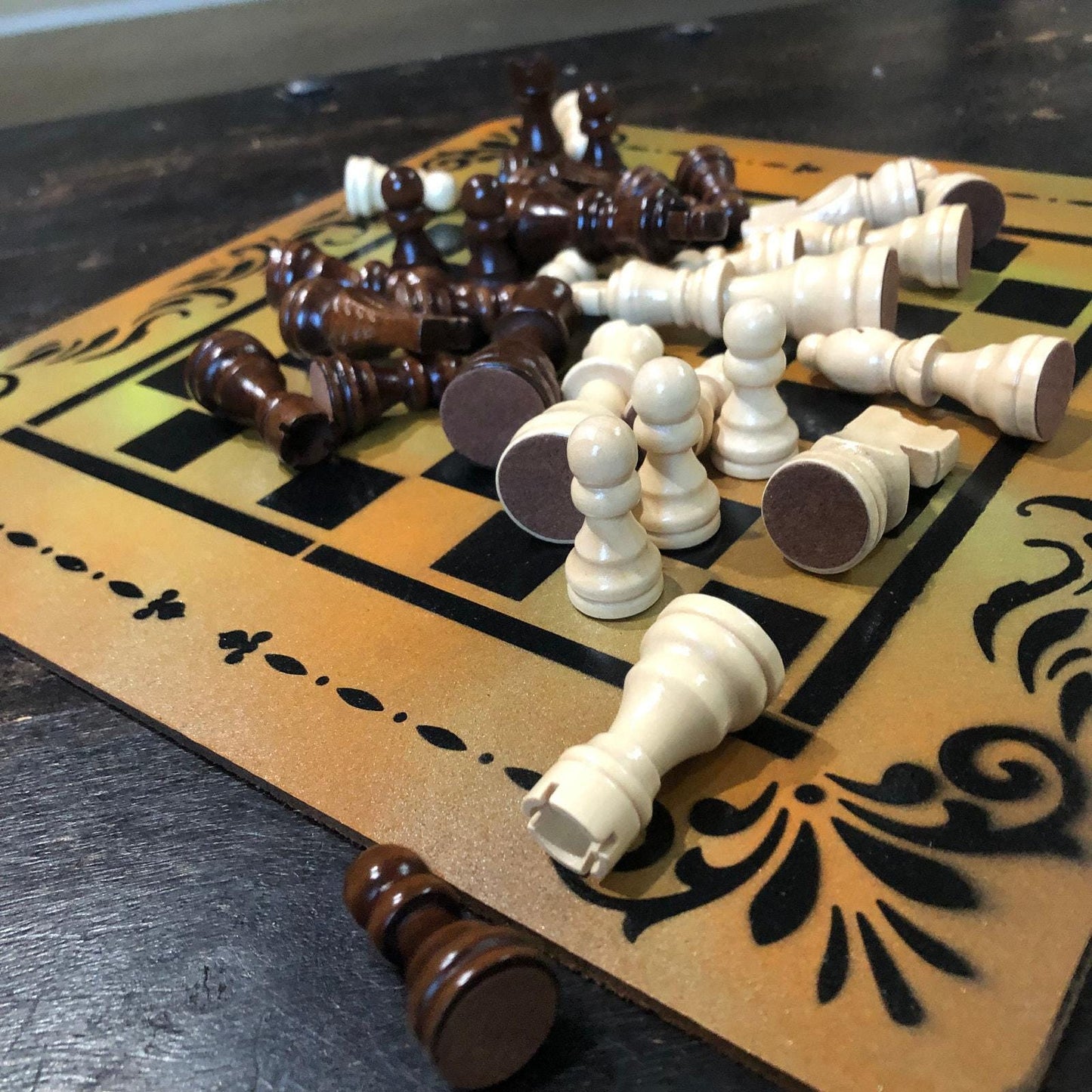 Chess Set - Amber Orange