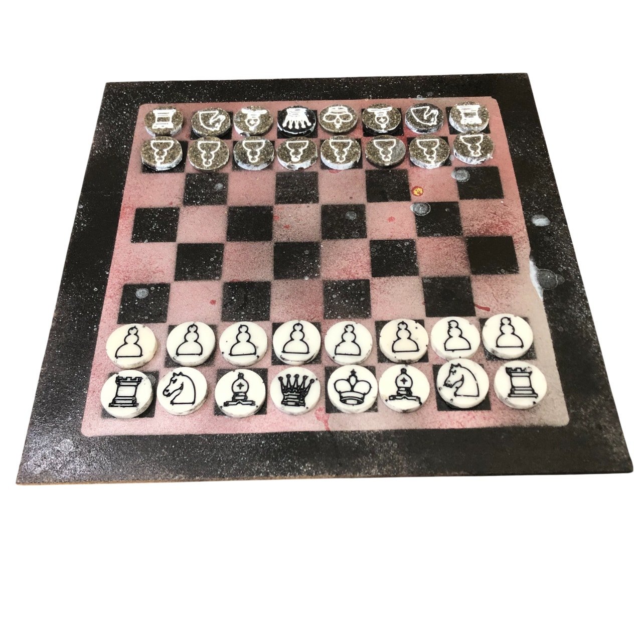 Painted Chess Set - Dirty Rose Gold