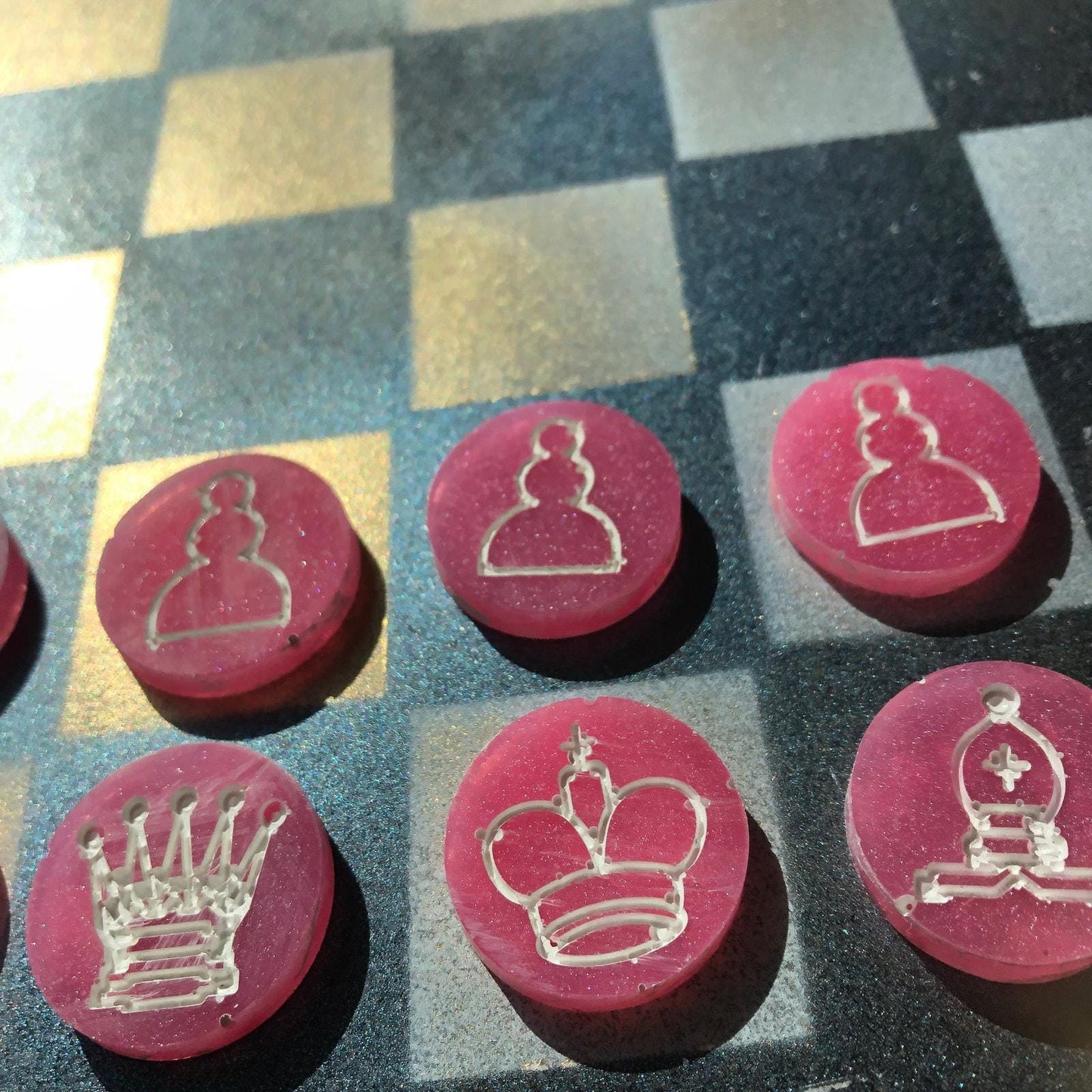 Chess Set - Sunkissed Golden Pink