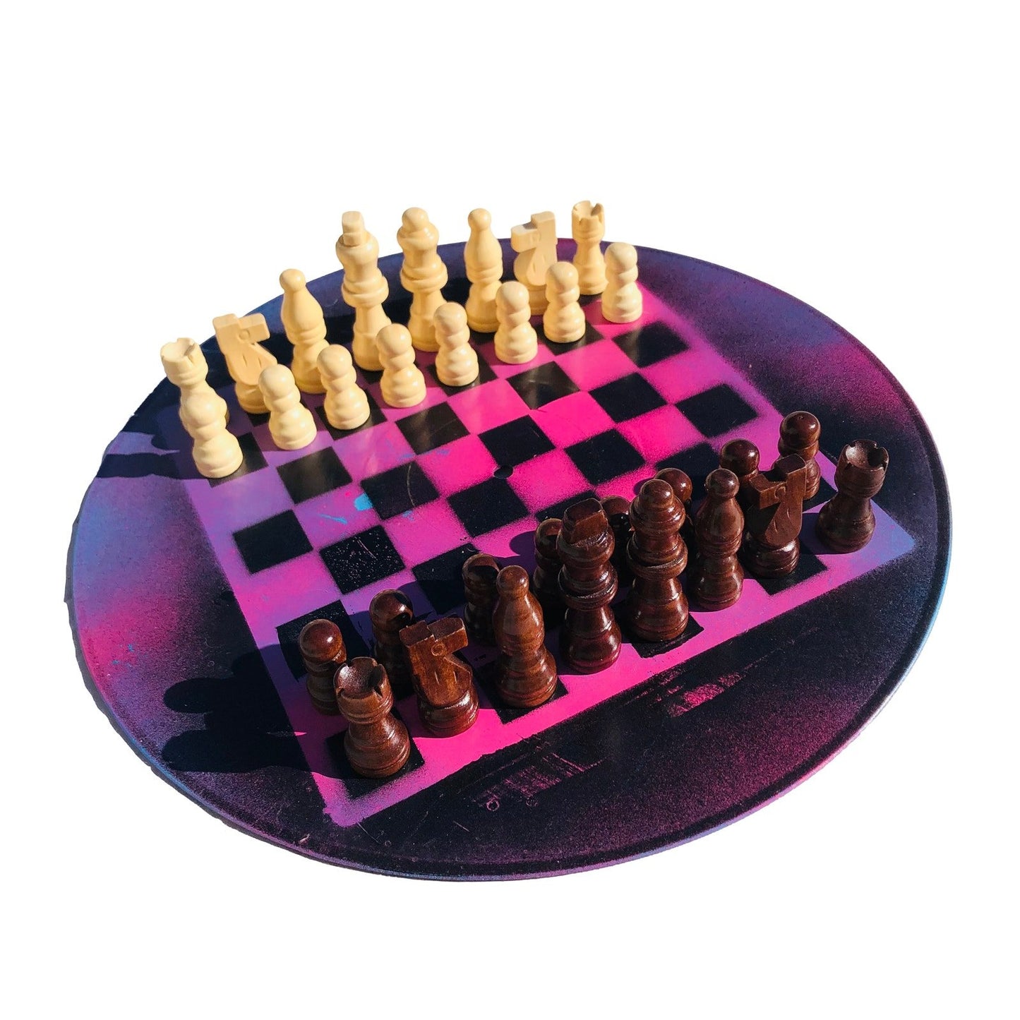 Vinyl Chess Set - Pink Horizon