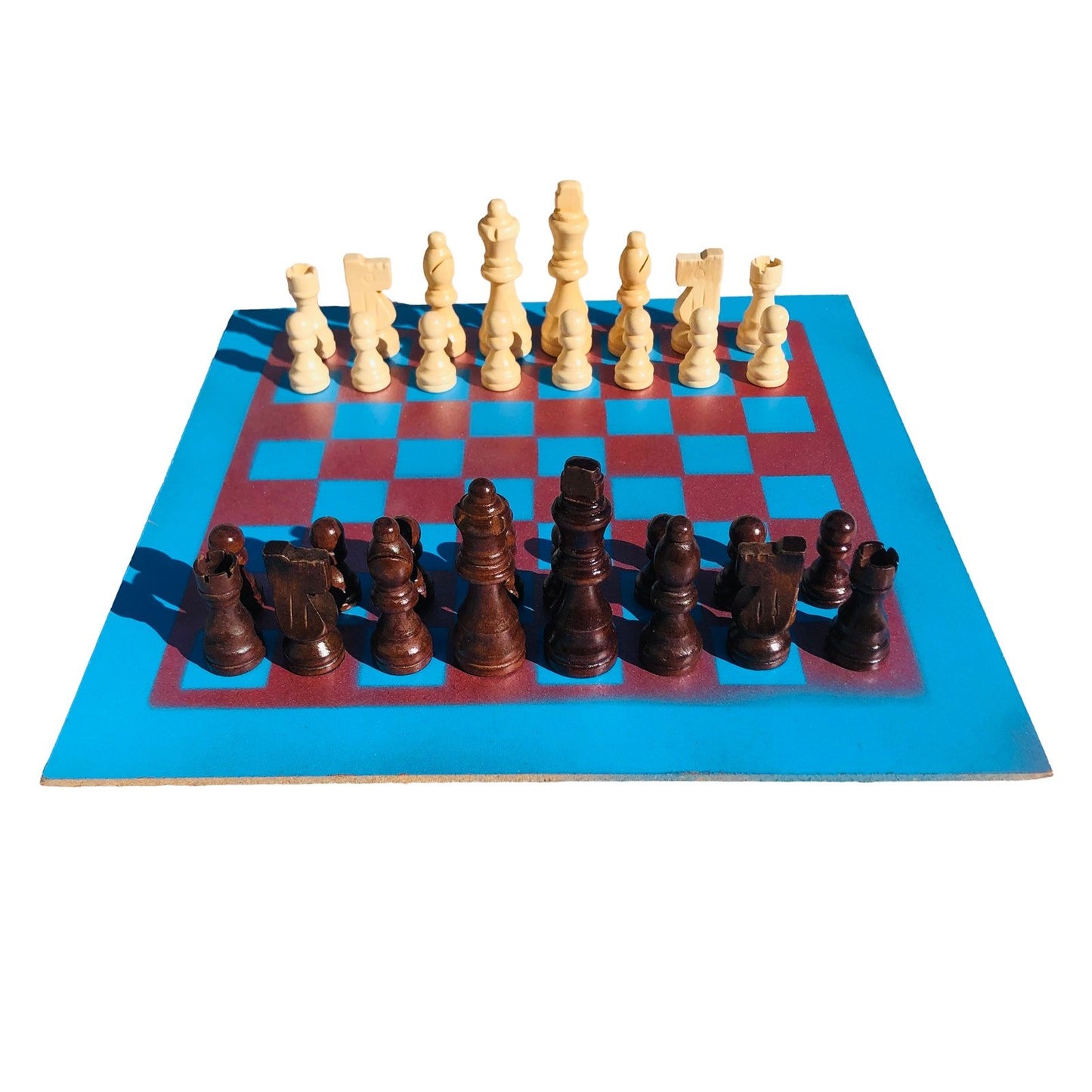 Chess Set - Blue Bronze