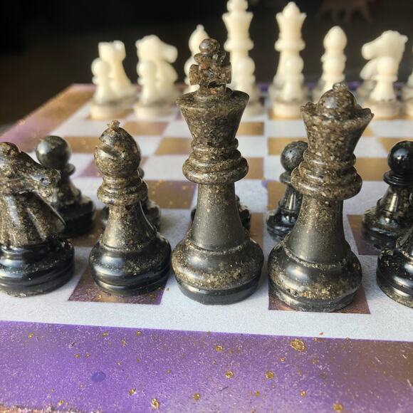 Chess Set - Purple Gold Royal