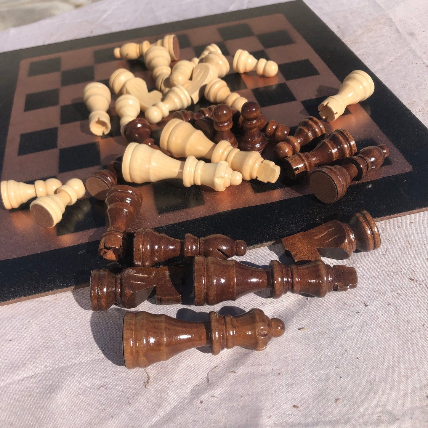 Chess Set - Bronze & Black